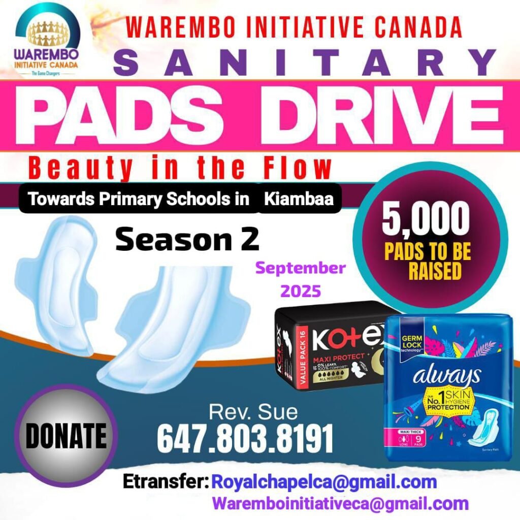Warembo Initiative Canada – Sanitary Pads Drive (Season 2)